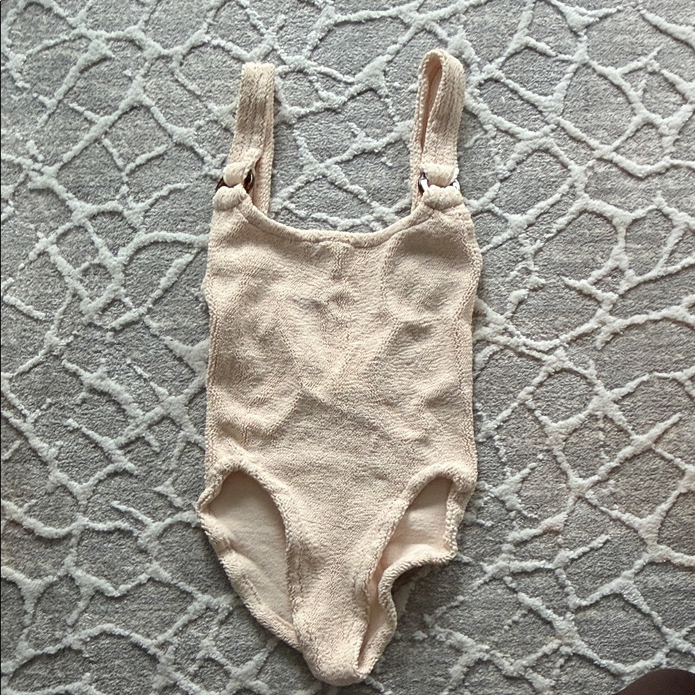 Hunza G Cream One Piece Swimsuit